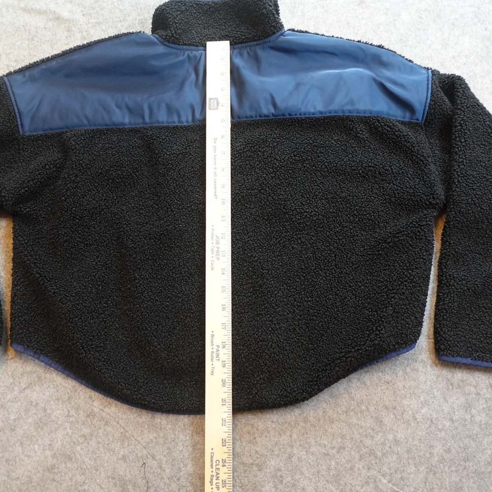 Tuckernuck Jacket Womens Medium Black Blue Sport Lawrence Sherpa Fleece Zip Up - Picture 7 of 11